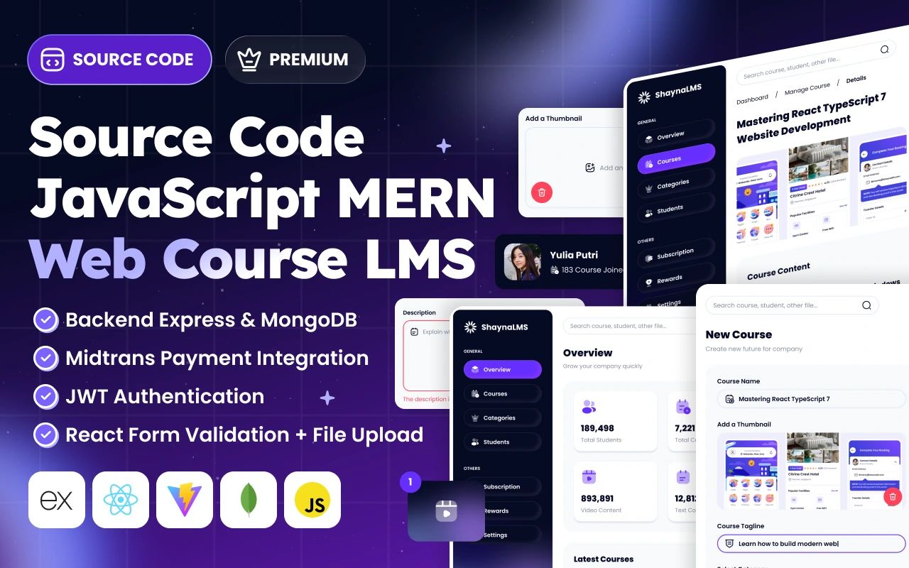 Kelas Source Code Learning Management System Full-Stack MERN di BuildWithAngga